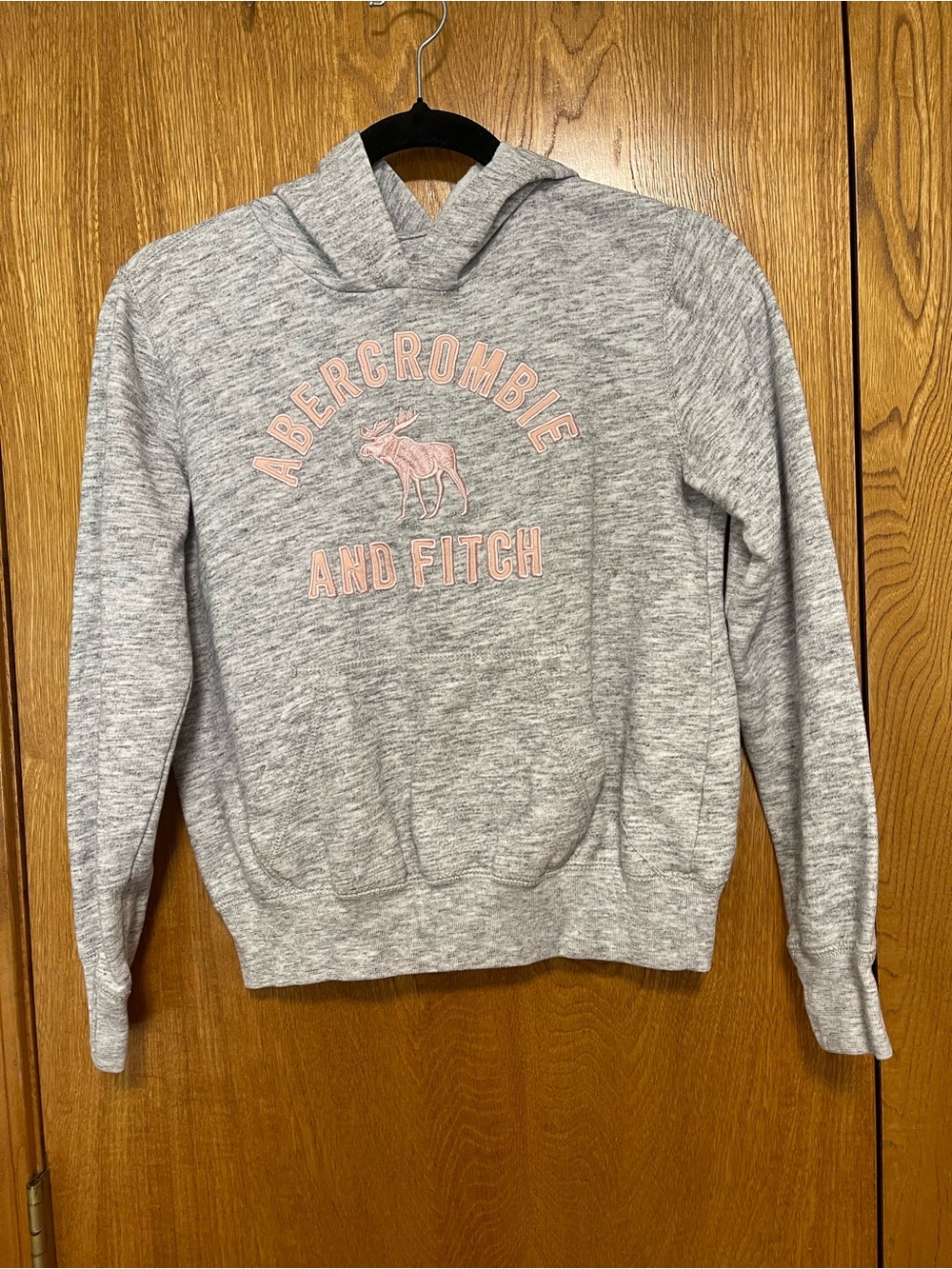 Abercrombie & Fitch kids  Gray Hoodie Sweater with Pink Logo